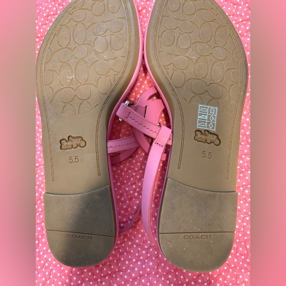 Authentic Coach Sandals size 5.5 pretty pink - Picture 2 of 5
